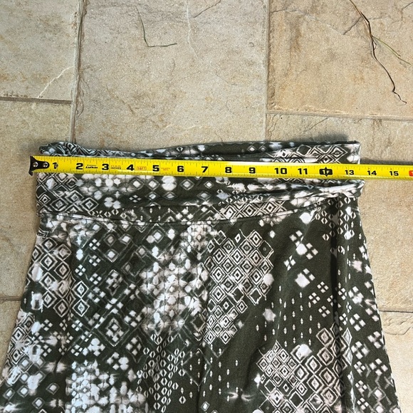 Sonoma Green Tie-Dye Boho Maxi Skirt S Soft Stretch Waist Earthy Vibes - Picture 11 of 12